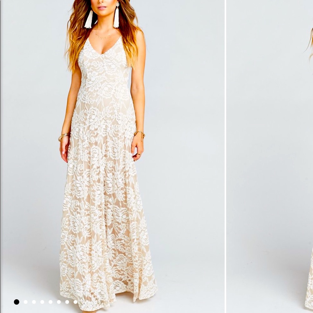 Love Sadie Floral Lace Overlay Maxi Dress NWOT